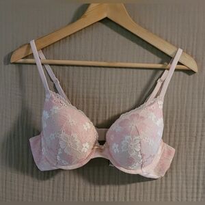 Victoria's Secret Perfect Shape Pink Lace Bra Size 36B